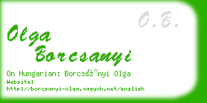 olga borcsanyi business card